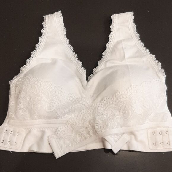 White Comfort Lace Bra XXL - Picture 1 of 6